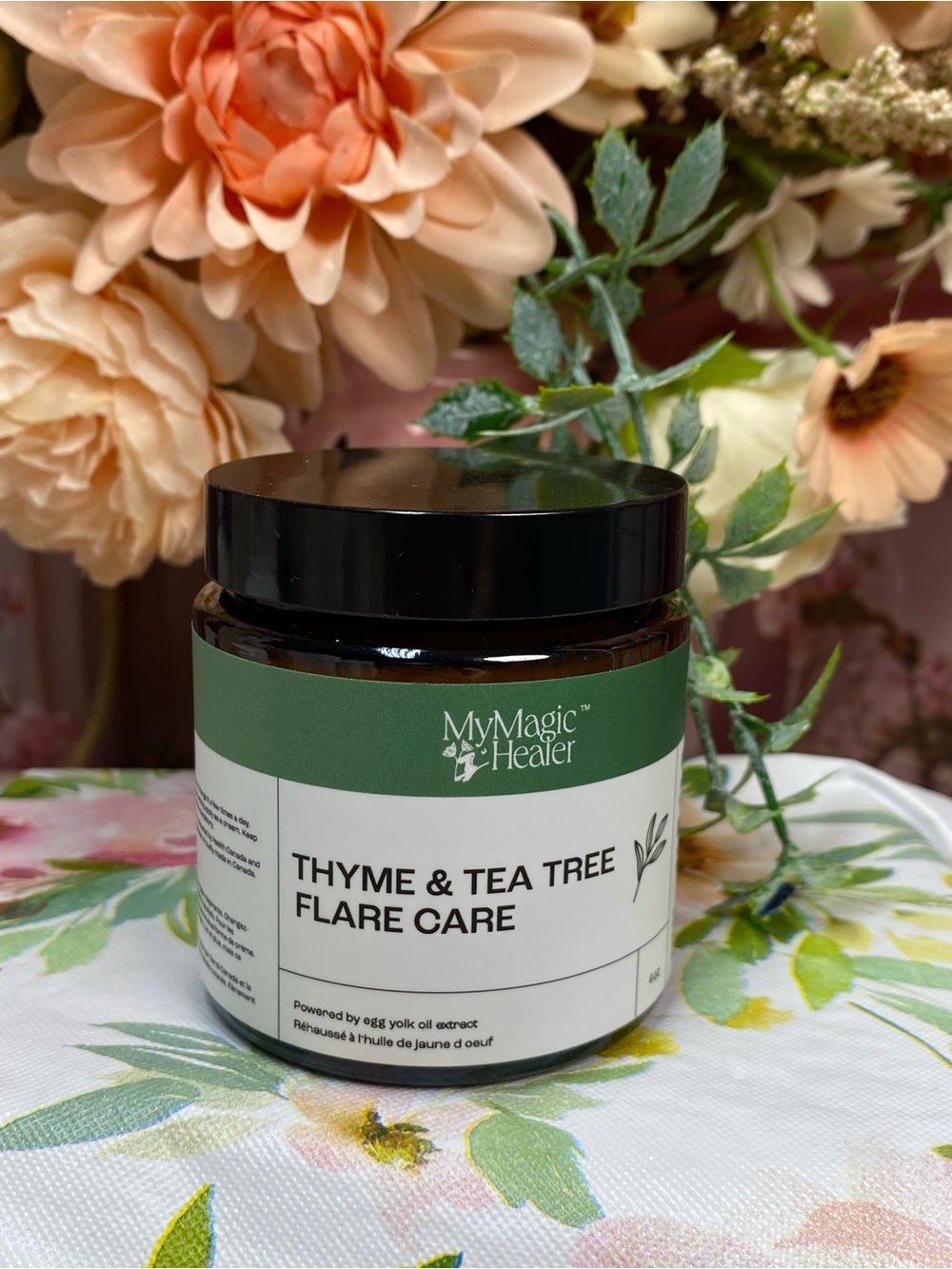Thyme & Tea Tree Flare Care – Green Jar